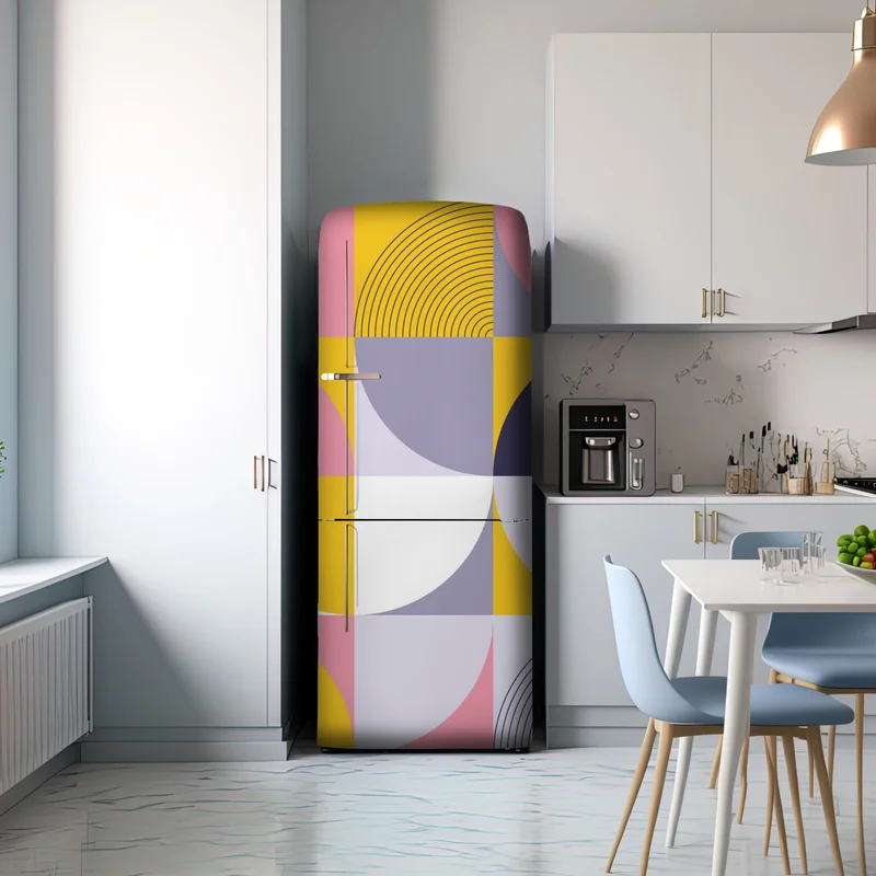 Kühlschrankaufkleber pastell geometrisches muster