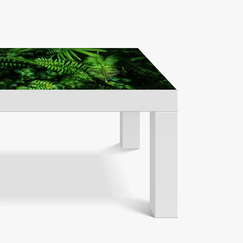 Tischaufkleber und Schreibtischaufkleber üppige tropische farnblätter