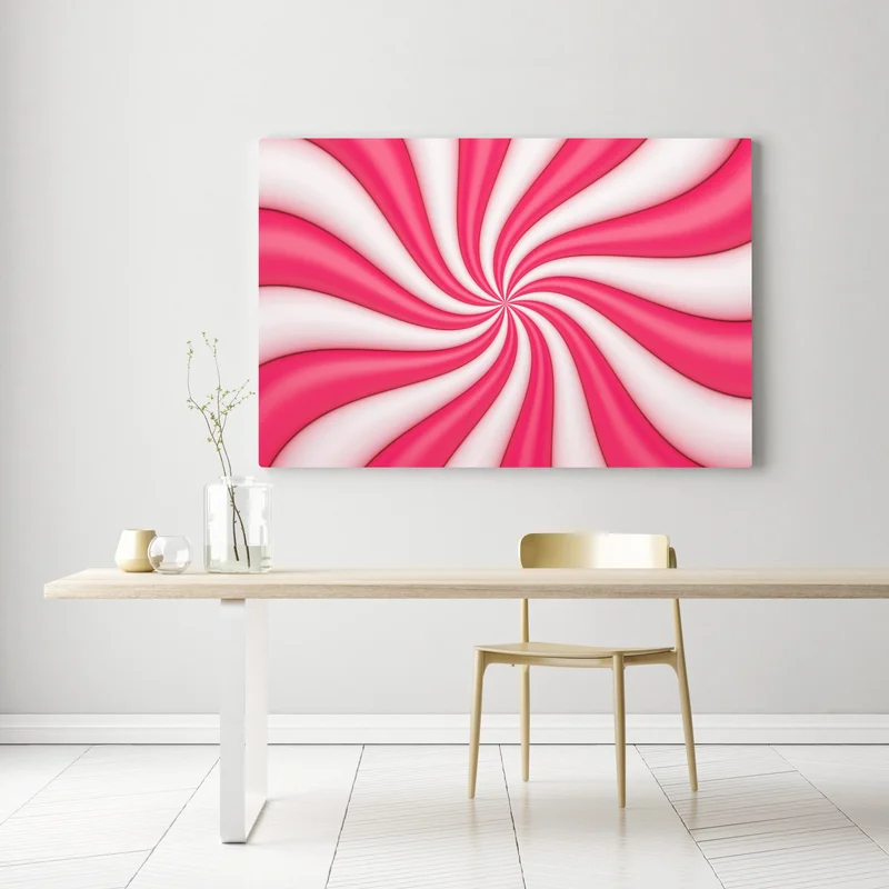 Leinwandbild rosa bonbonspirale Leinwandbild rosa bonbonspirale