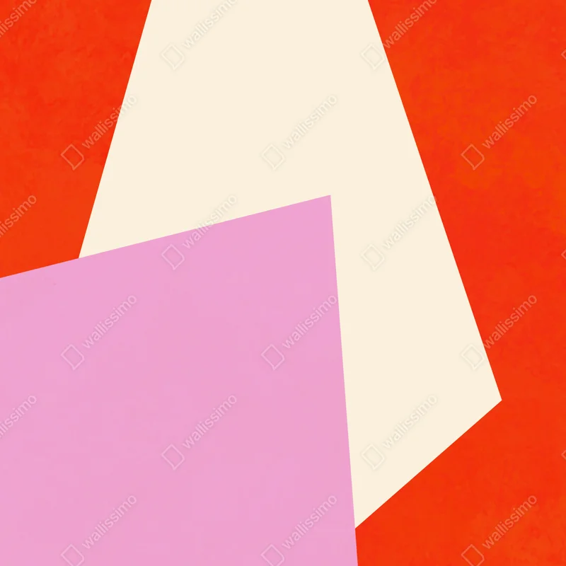 Poster kühne geometrische komposition in orange und rosa • Poster bei Wallnifity® Poster kühne geometrische komposition in orange und rosa • Poster bei Wallnifity®