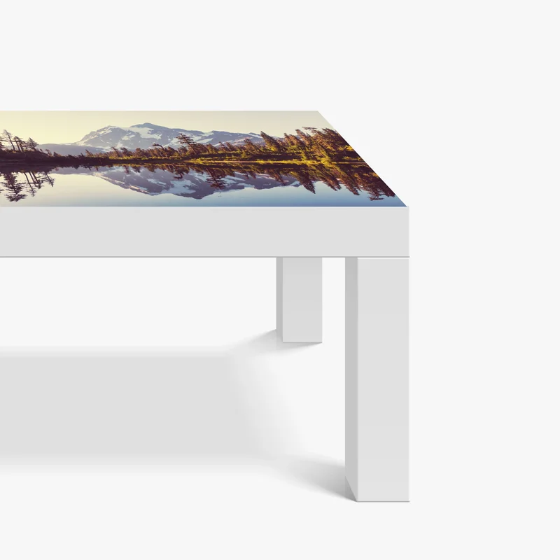 Tischaufkleber und Schreibtischaufkleber spiegelung von Mount Shuksan im bergsee
