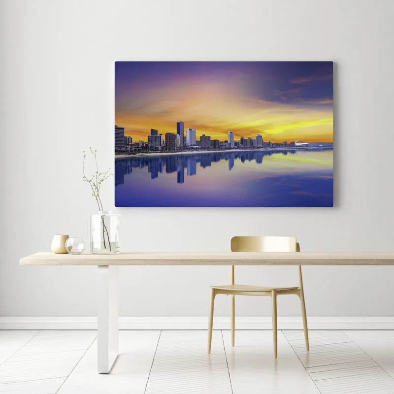 Leinwandbild Durban dämmerung skyline am strand Leinwandbild Durban dämmerung skyline am strand