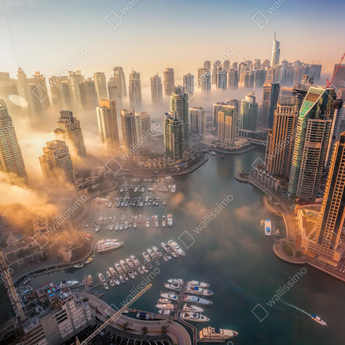 Schrankaufkleber Dubai marina sonnenuntergang Schrankaufkleber Dubai marina sonnenuntergang