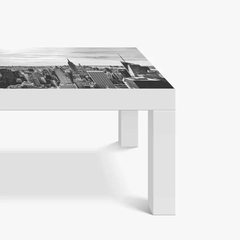 Tischaufkleber und Schreibtischaufkleber panorama von New York in graustufen