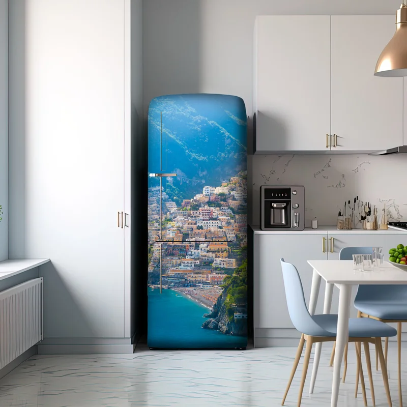 Kühlschrankaufkleber Positano: buntes küstendorf an der Amalfiküste