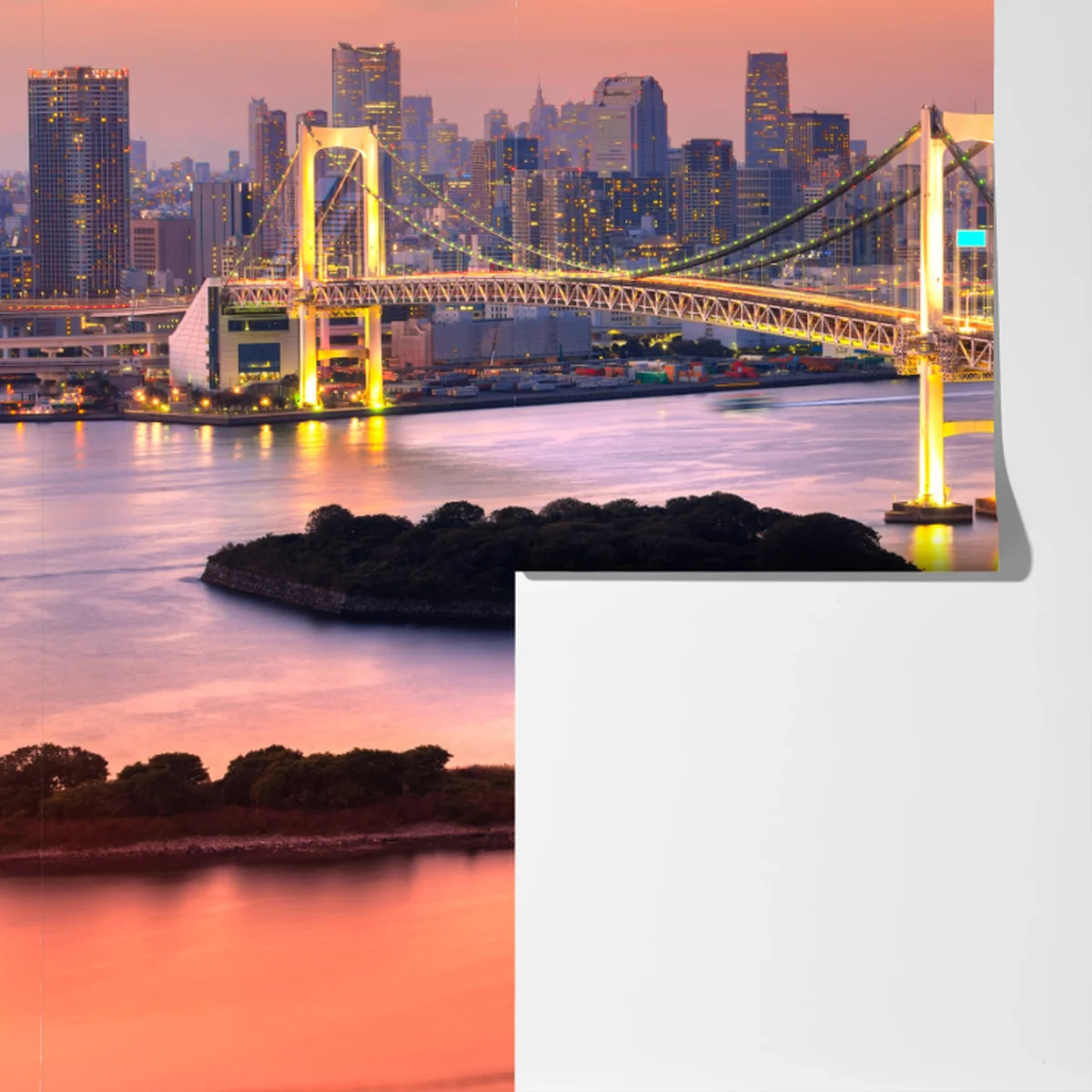 Fototapeta Tokio panorama o zachodzie słońca Fototapeta Tokio panorama o zachodzie słońca