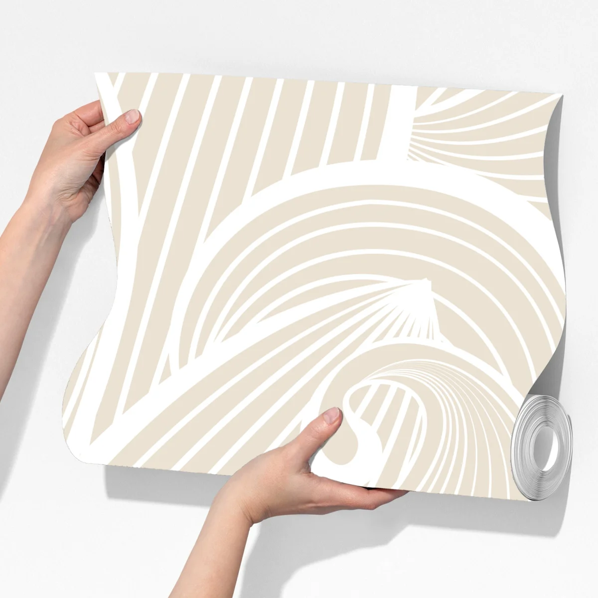 Fototapete zartes beige botanisches muster Fototapete zartes beige botanisches muster