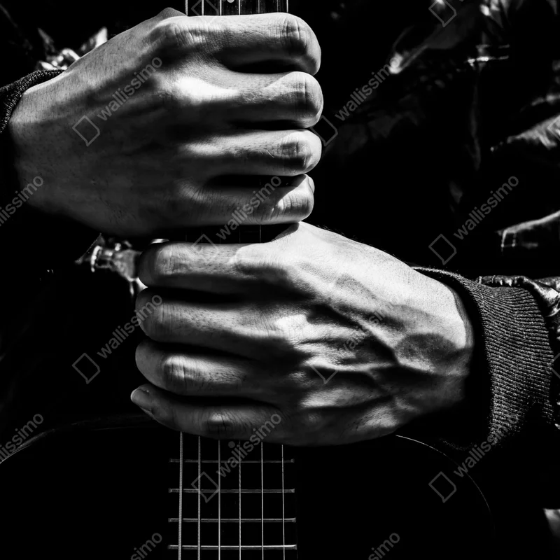 Poster hände am gitarrenhals Poster hände am gitarrenhals