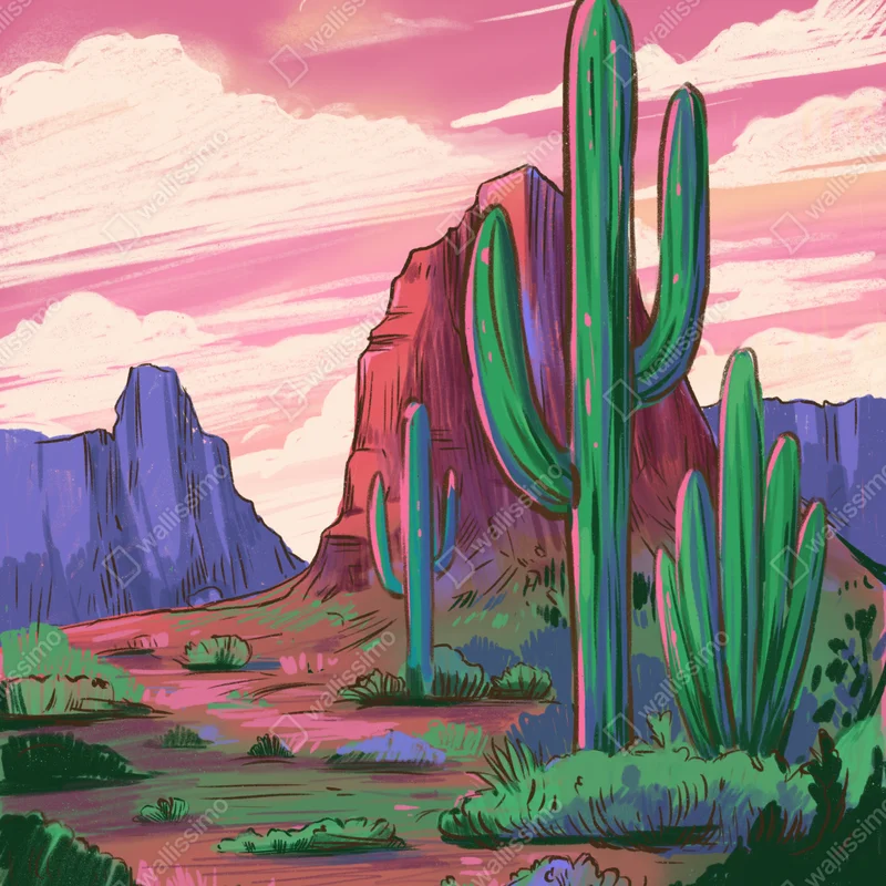 Poster wüste Arizona bei dämmerung • Poster bei Wallnifity® Poster wüste Arizona bei dämmerung • Poster bei Wallnifity®