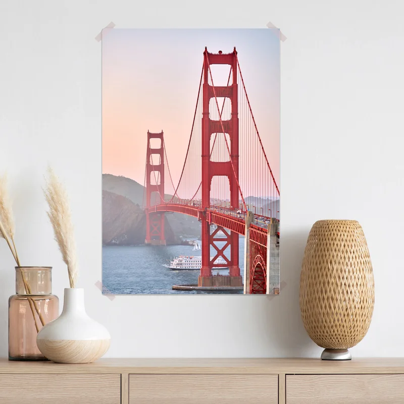 Poster Golden Gate Bridge bei sonnenuntergang Poster Golden Gate Bridge bei sonnenuntergang