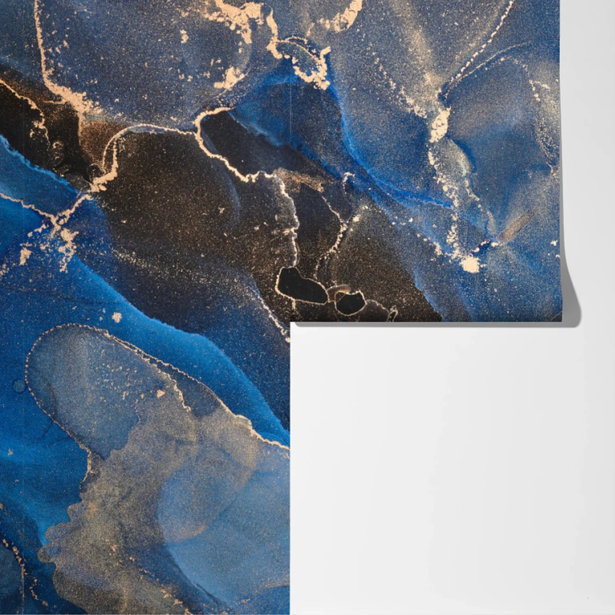 Fototapeta luksusowe niebiesko-złote abstrakcyjne fale Fototapeta luksusowe niebiesko-złote abstrakcyjne fale