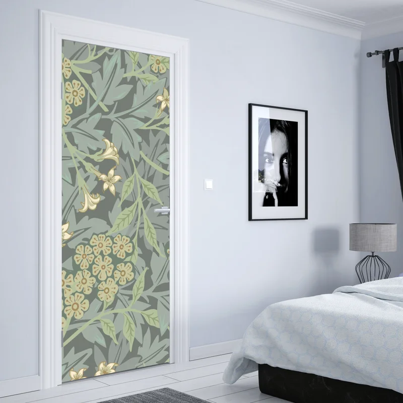 Türaufkleber vintage botanisches blumenmuster Türaufkleber vintage botanisches blumenmuster