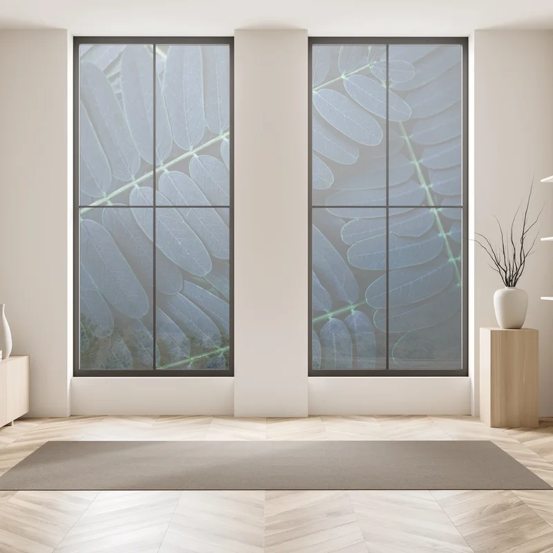 Fensteraufkleber tiefblaues blattmuster