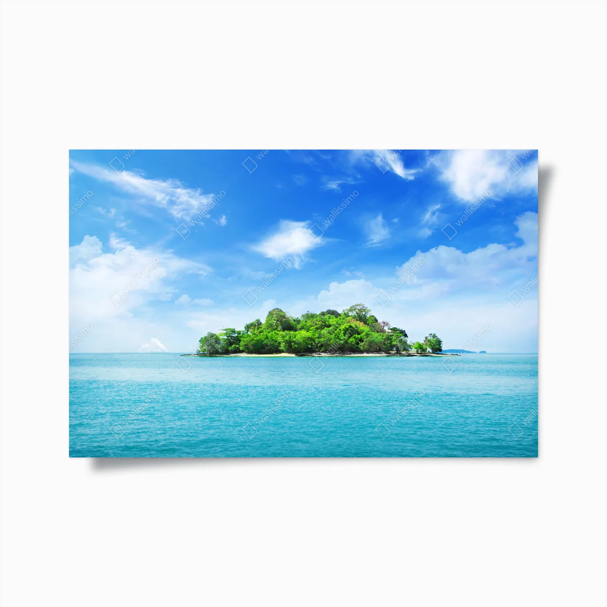 Poster tropische insel über türkisfarbigem meer • Poster bei Wallnifity® Poster tropische insel über türkisfarbigem meer • Poster bei Wallnifity®