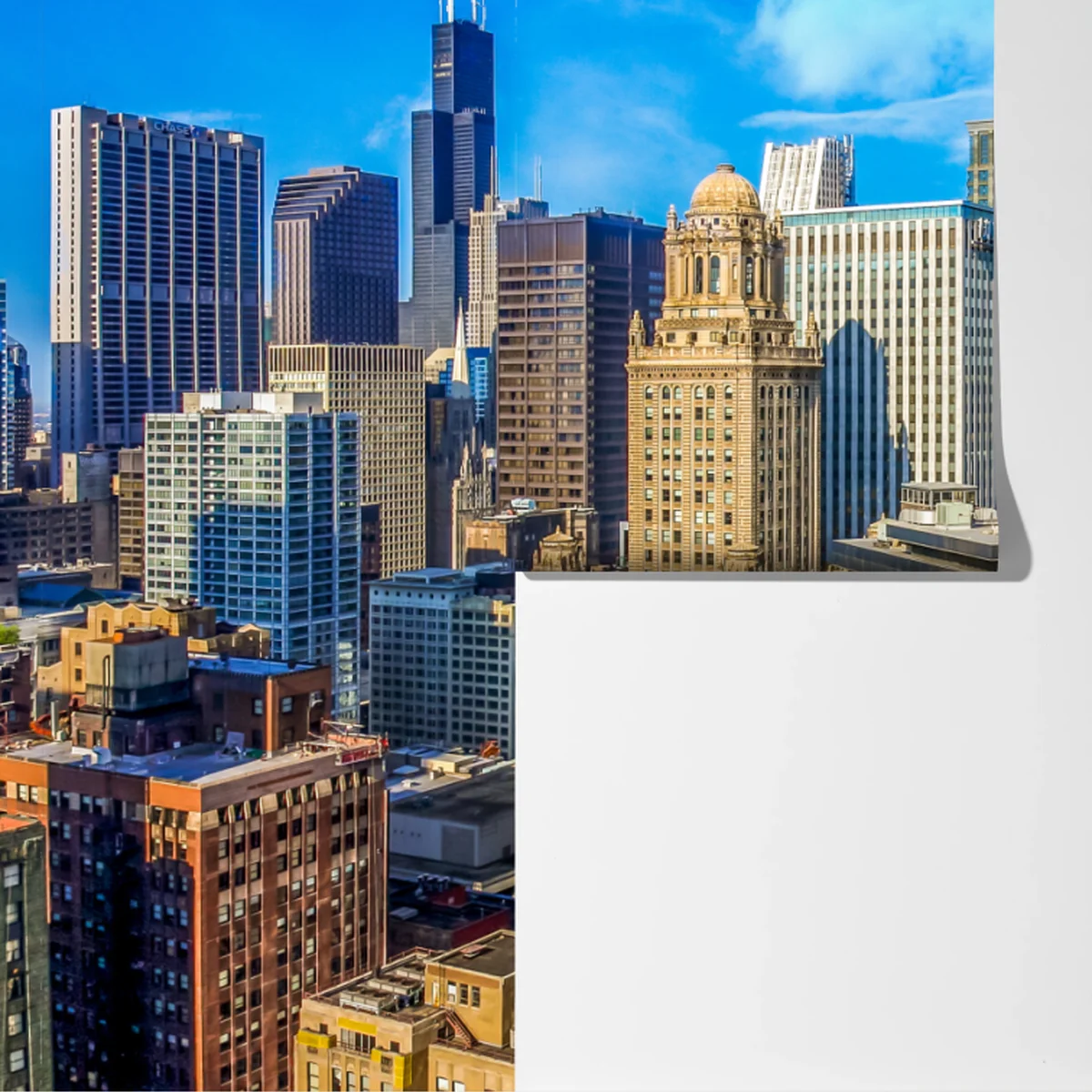 Fototapeta Chicago panorama nad rzeką Fototapeta Chicago panorama nad rzeką