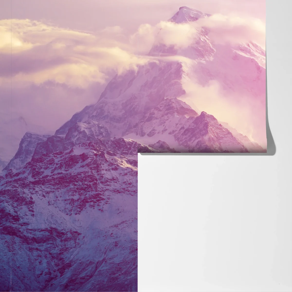 Fototapeta pastelowy wschód słońca nad górami Fototapeta pastelowy wschód słońca nad górami