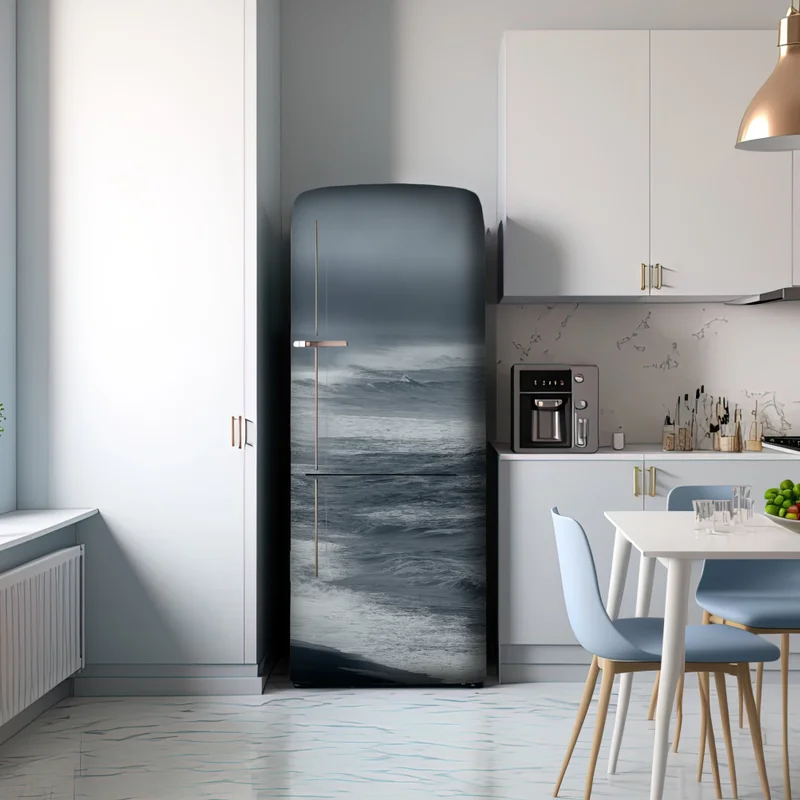 Kühlschrankaufkleber stürmische küste von Island panorama Kühlschrankaufkleber stürmische küste von Island panorama