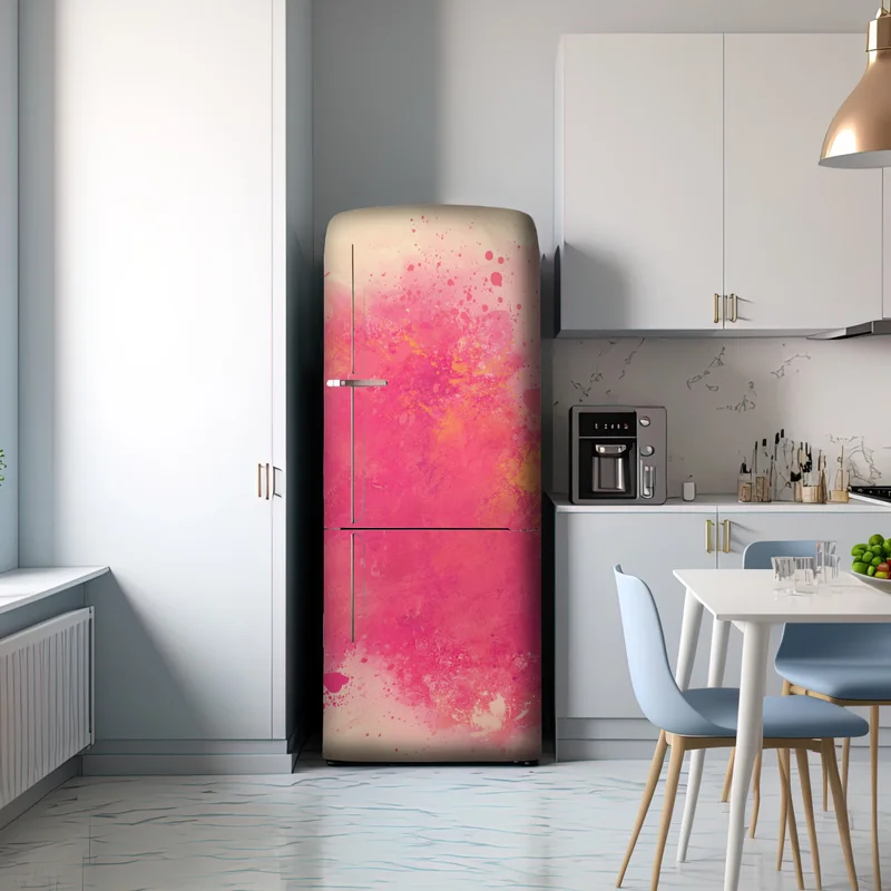 Kühlschrankaufkleber lebendige rosa aquarellspritzer Kühlschrankaufkleber lebendige rosa aquarellspritzer