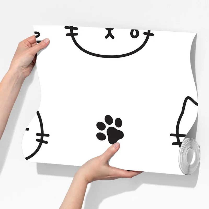 Fototapeta uroczy wzór z kotkami Fototapeta uroczy wzór z kotkami