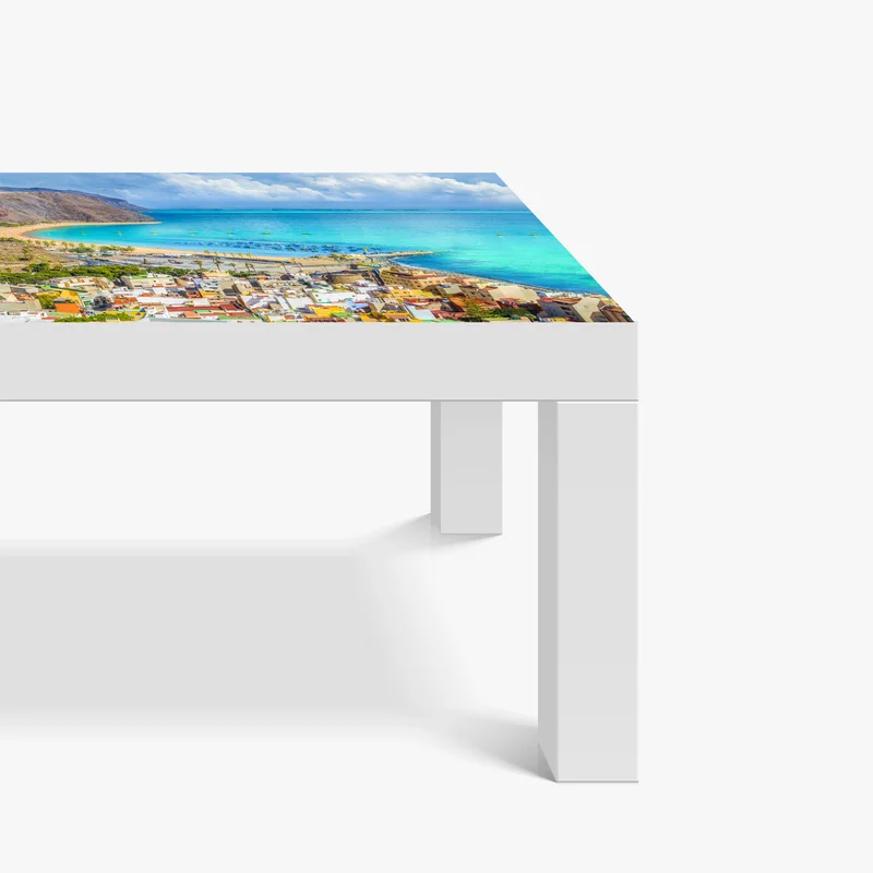 Tischaufkleber und Schreibtischaufkleber panorama des Strandes Las Teresitas, Teneriffa Tischaufkleber und Schreibtischaufkleber panorama des Strandes Las Teresitas, Teneriffa