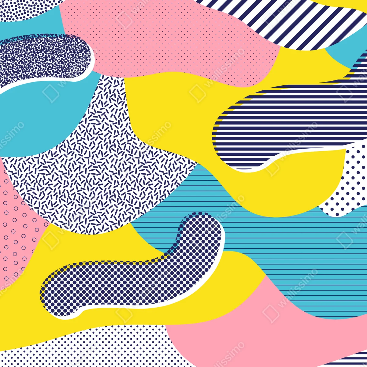 Fototapeta zabawny abstrakcyjny wzór memphis Fototapeta zabawny abstrakcyjny wzór memphis