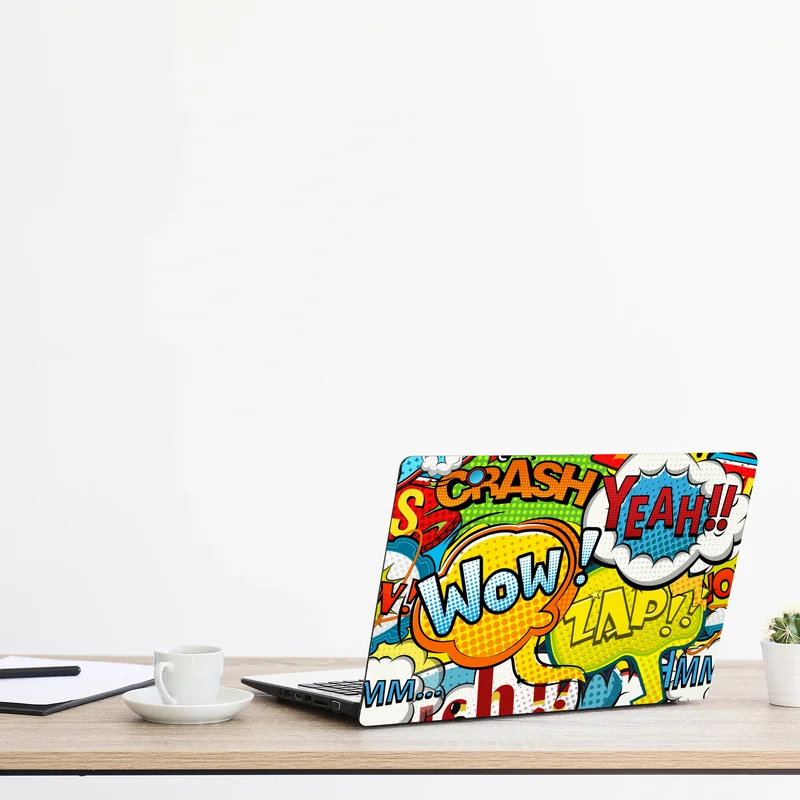 Laptop-Aufkleber bunte comic pop-art-collage