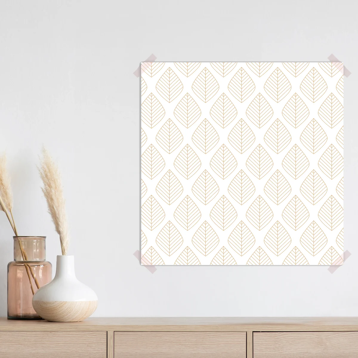 Poster elegantes goldenes geometrisches blattmuster Poster elegantes goldenes geometrisches blattmuster