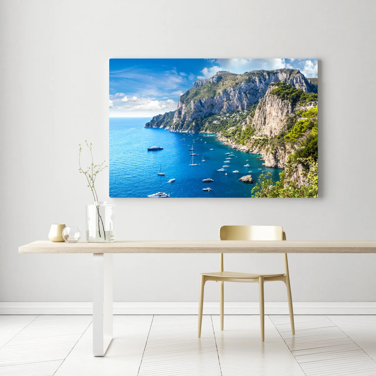 Leinwandbild Capri sommerküste mit klippen Leinwandbild Capri sommerküste mit klippen