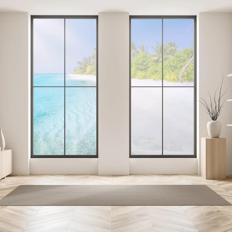 Naklejka na okno tropikalna turkusowa plaża