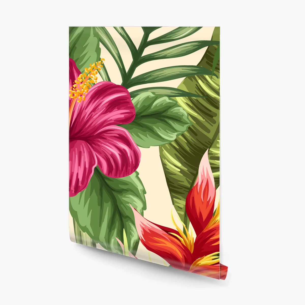 Fototapeta tropikalny wzór kwiatowy z hibiskusem i plumerią Fototapeta tropikalny wzór kwiatowy z hibiskusem i plumerią