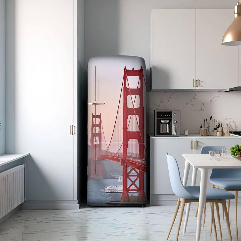 Kühlschrankaufkleber Golden Gate Bridge bei sonnenuntergang