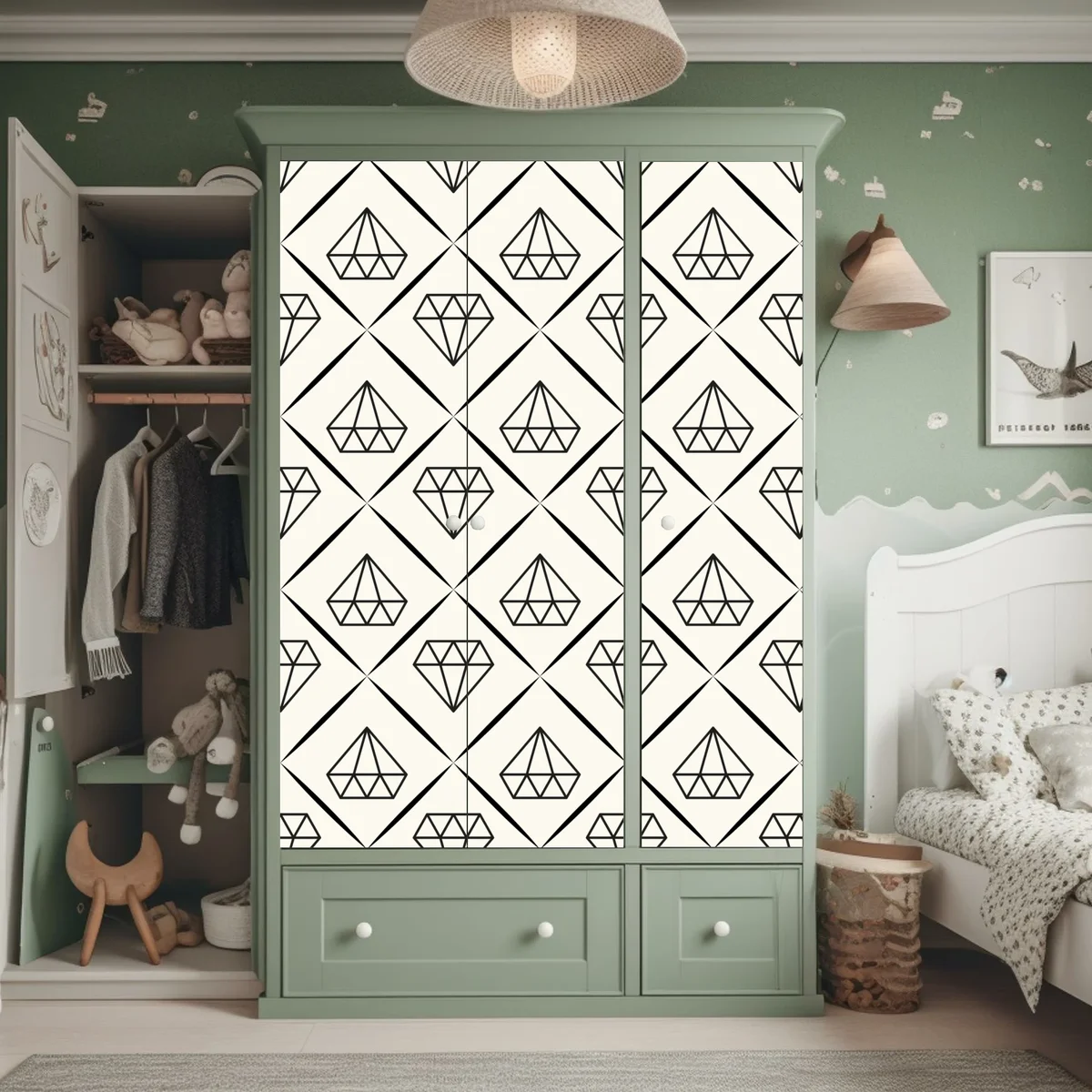 Schrankaufkleber geometrisches diamantmuster Schrankaufkleber geometrisches diamantmuster