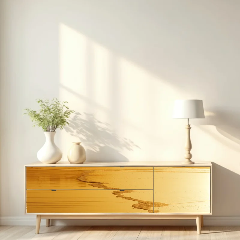 Repositionierbarer Aufkleber goldener sonnenuntergang am strand von Sopelana