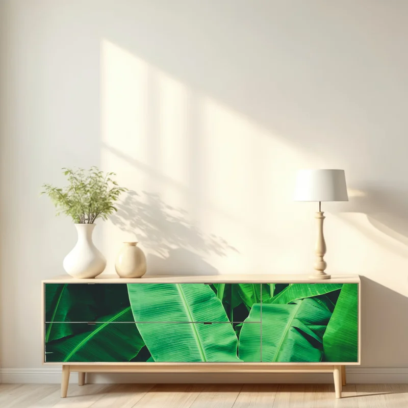 Repositionierbarer Aufkleber tropische bananenblätter Repositionierbarer Aufkleber tropische bananenblätter