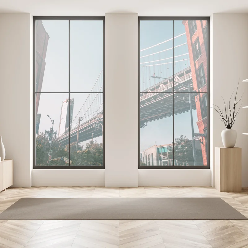 Fensteraufkleber Manhattan brücke in urbaner perspektive