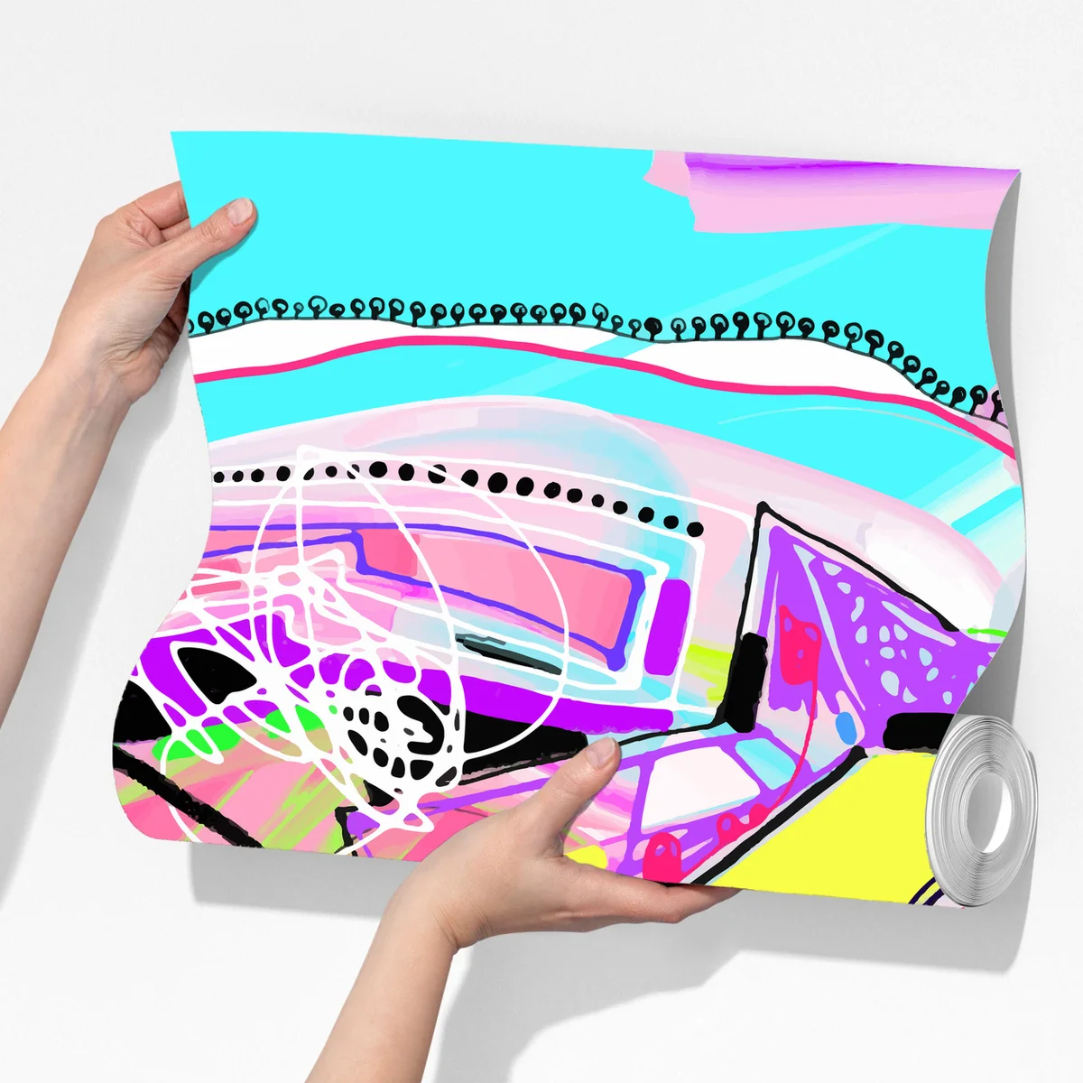 Fototapeta abstrakcyjna twarz w żywych kolorach Fototapeta abstrakcyjna twarz w żywych kolorach