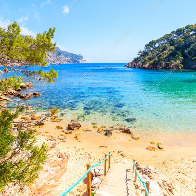 Fototapete stufen zum strand Aiguablava, Costa Brava Fototapete stufen zum strand Aiguablava, Costa Brava