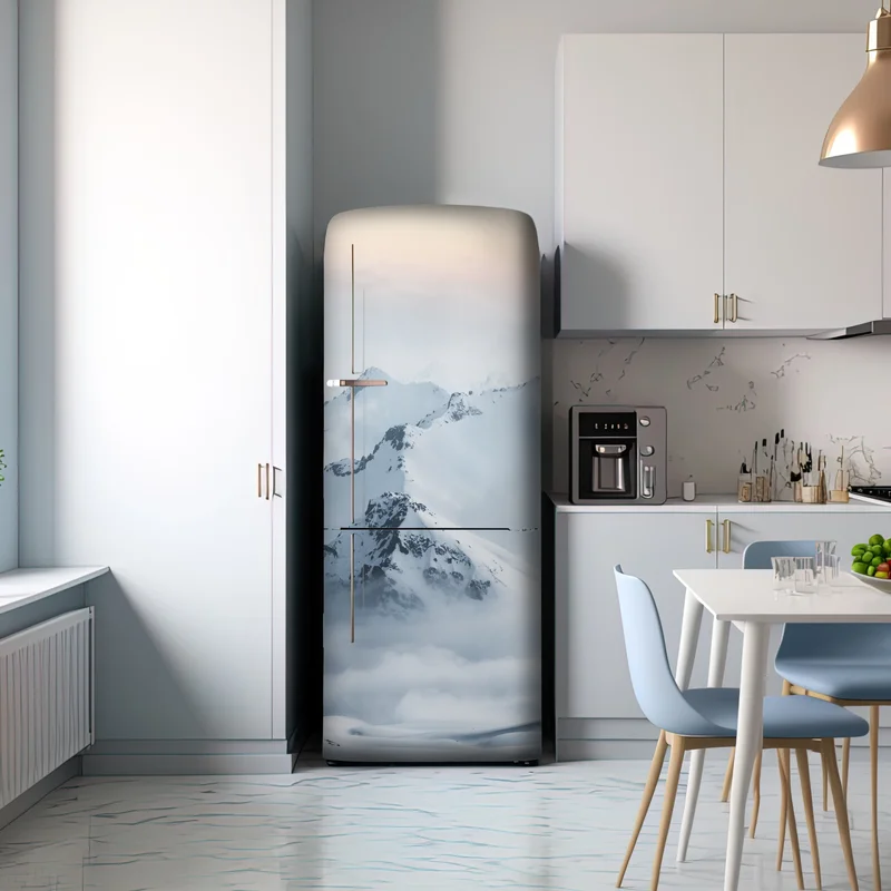 Kühlschrankaufkleber verschneite gipfel des Kaukasus im dämmerlicht Kühlschrankaufkleber verschneite gipfel des Kaukasus im dämmerlicht