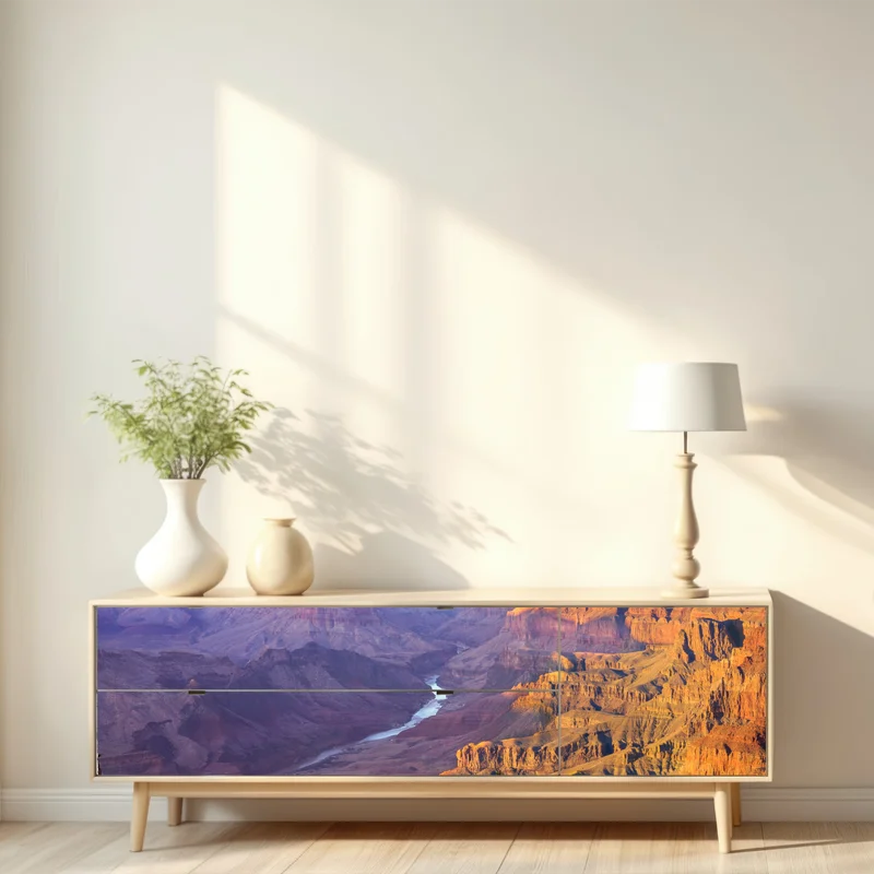 Repositionierbarer Aufkleber Grand Canyon bei dämmerung panorama