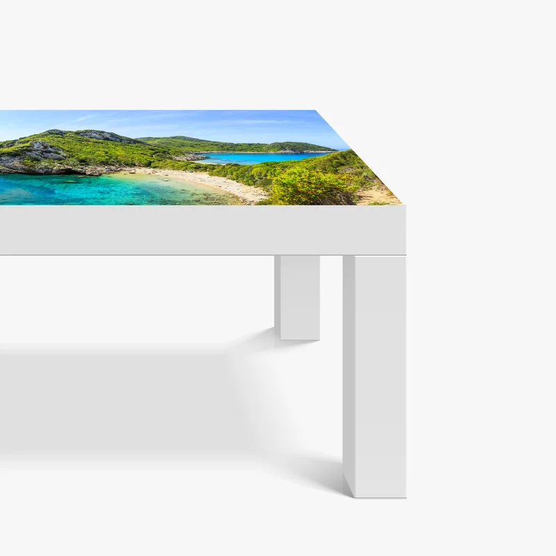Tischaufkleber und Schreibtischaufkleber türkisbucht auf einer insel