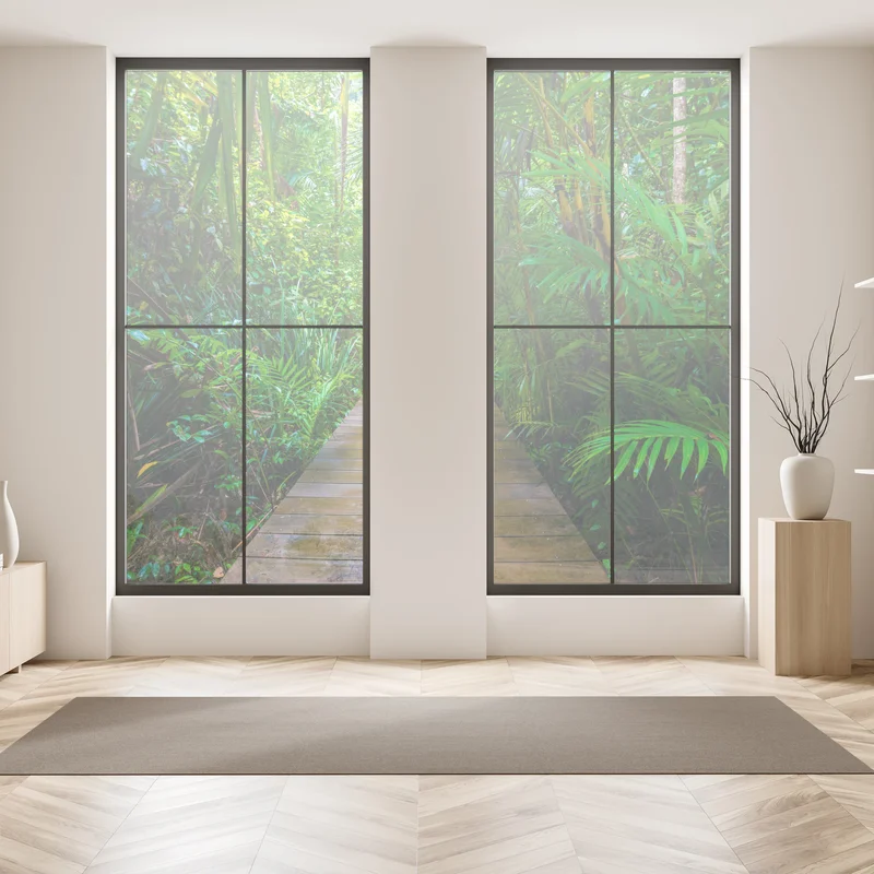 Fensteraufkleber mangrovensteg durch üppigen grünen dschungel Fensteraufkleber mangrovensteg durch üppigen grünen dschungel