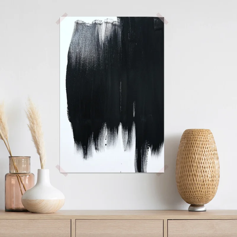Poster kräftige schwarze pinselstriche • Poster bei Wallnifity® Poster kräftige schwarze pinselstriche • Poster bei Wallnifity®