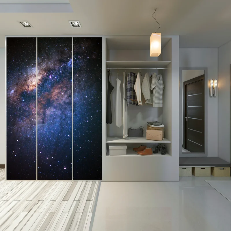 Schrankaufkleber milchstraße galaxie nachthimmel