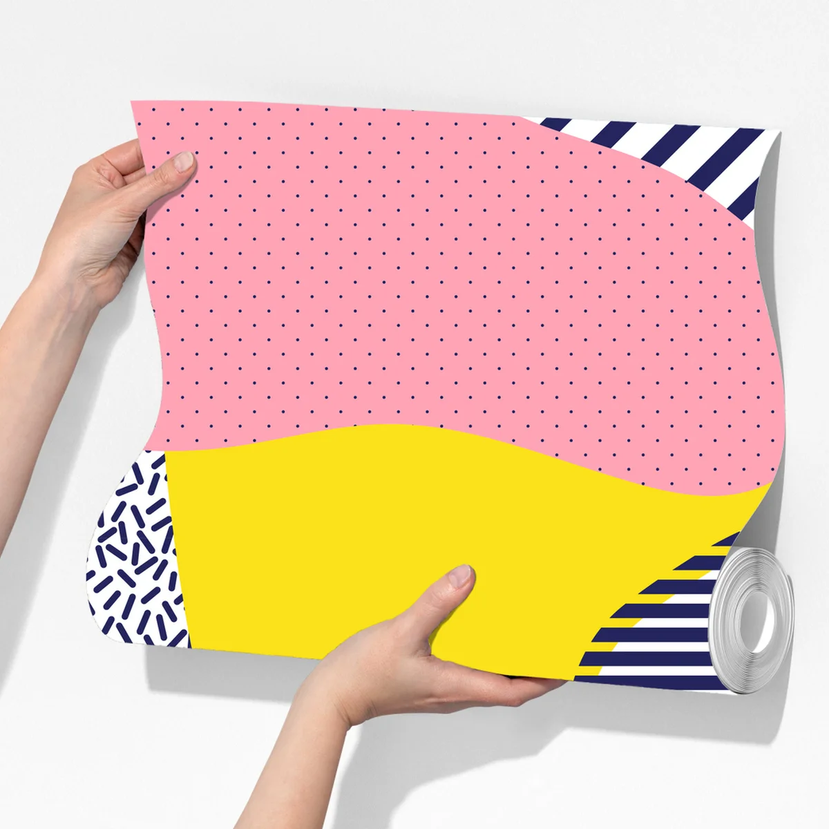 Fototapete verspieltes abstraktes memphis-muster Fototapete verspieltes abstraktes memphis-muster