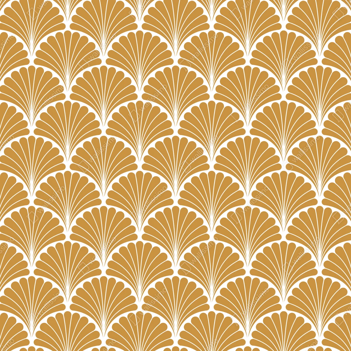 Kühlschrankaufkleber goldenes fächermuster im art-deco-stil Kühlschrankaufkleber goldenes fächermuster im art-deco-stil