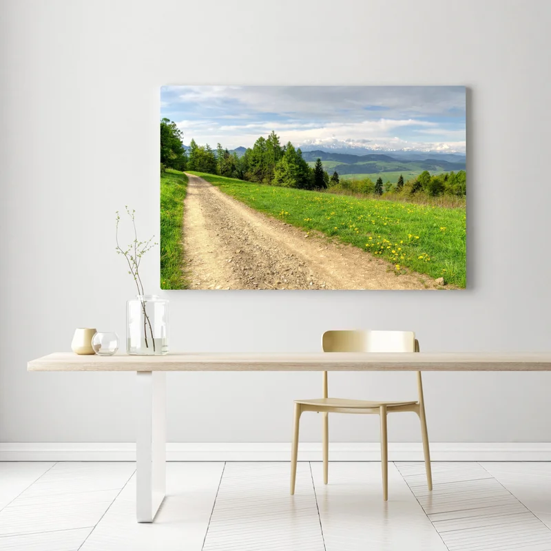 Leinwandbild Gorce frühlingspfad Leinwandbild Gorce frühlingspfad