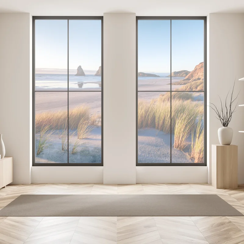 Fensteraufkleber Wharariki Beach friedliche küstenlandschaft im morgenlicht