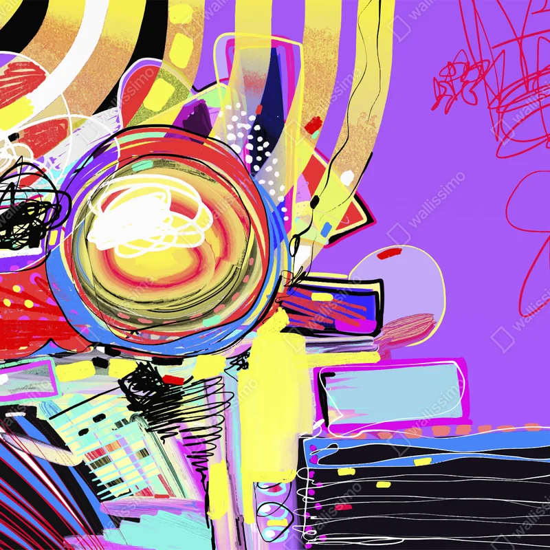 Leinwandbild lebendige violette abstrakte komposition Leinwandbild lebendige violette abstrakte komposition