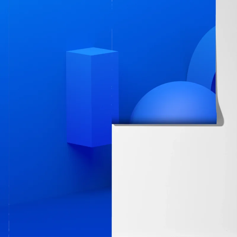 Fototapete blaue geometrische 3d-komposition Fototapete blaue geometrische 3d-komposition