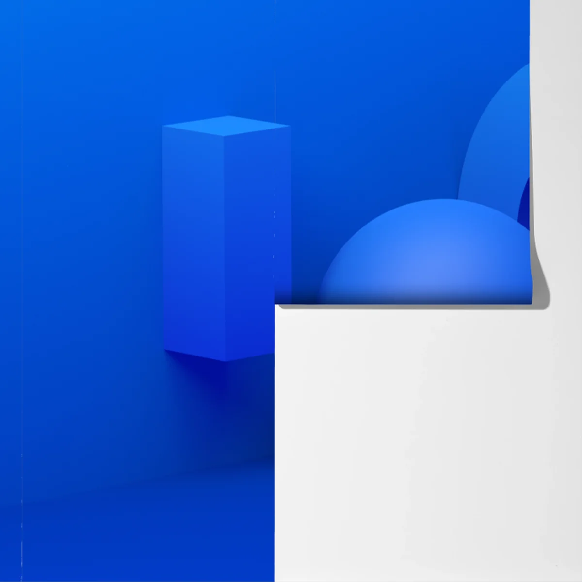 Fototapete blaue geometrische 3d-komposition Fototapete blaue geometrische 3d-komposition